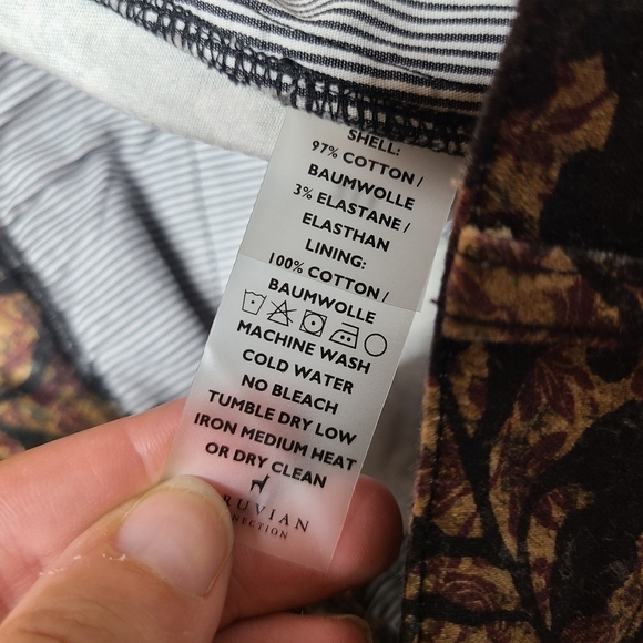 Peruvian Connection Size 2 Shadow Vine Trousers Burnt Sienna - Picture 7 of 9